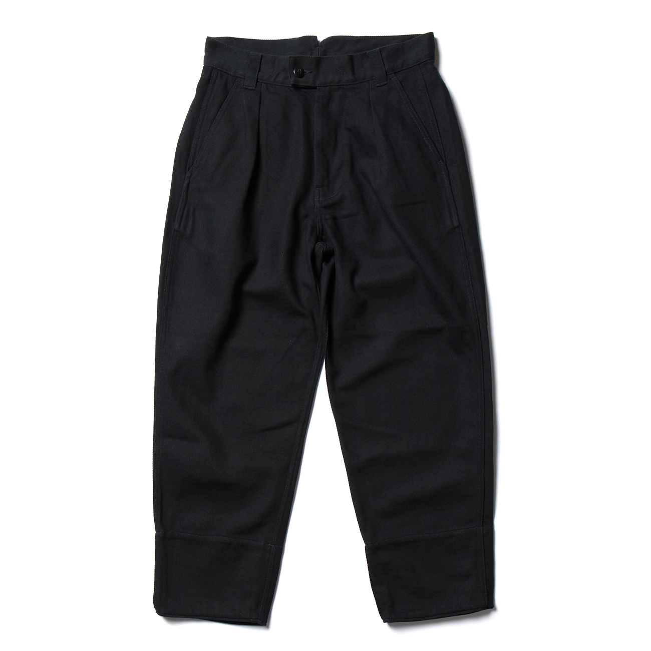 URU / ウル | COTTON HEAVY DRILL / 1 TUCK PANTS - Navy | 通販