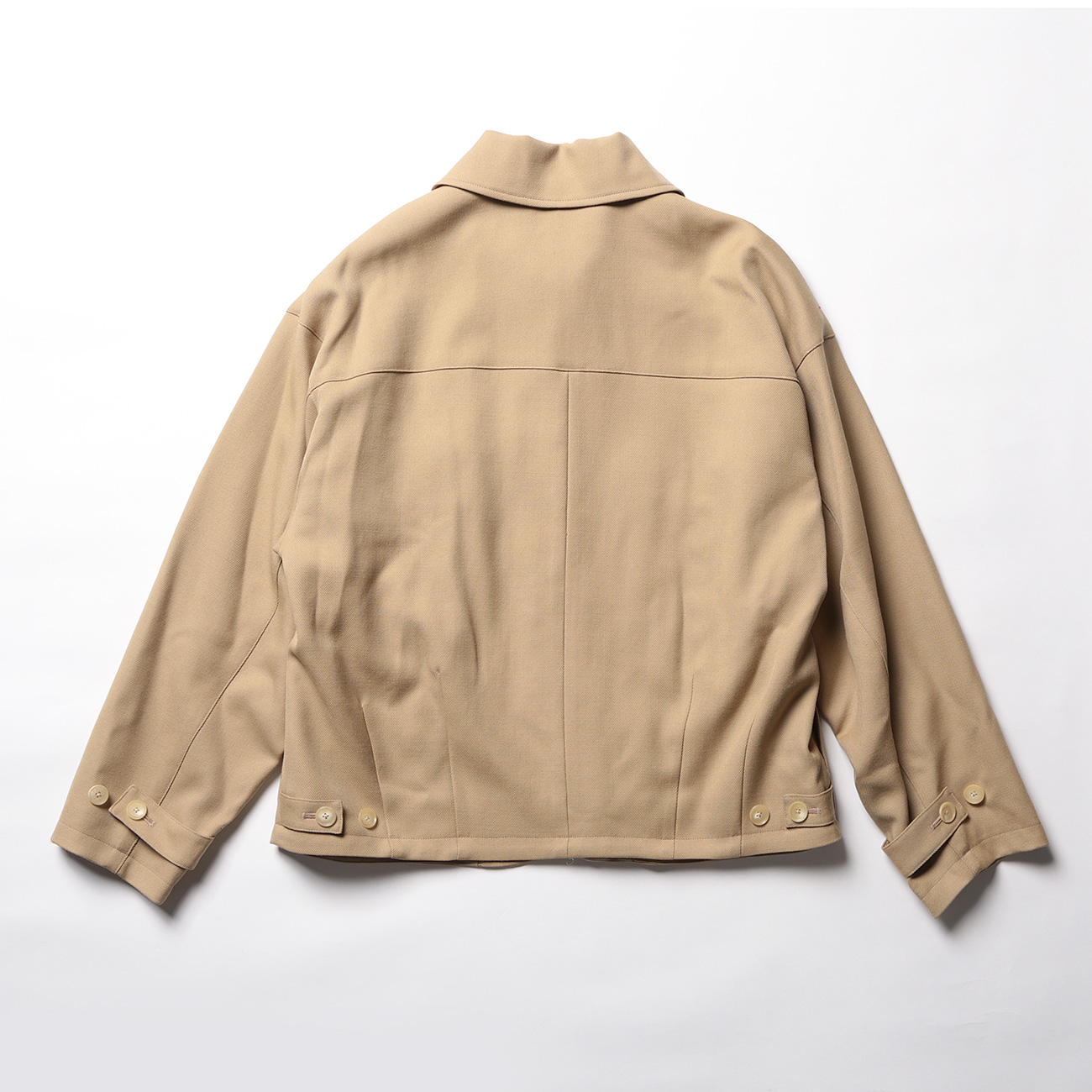 AURALEE / オーラリー | WOOL SERGE ZIP-UP BLOUSON (メンズ) - Beige