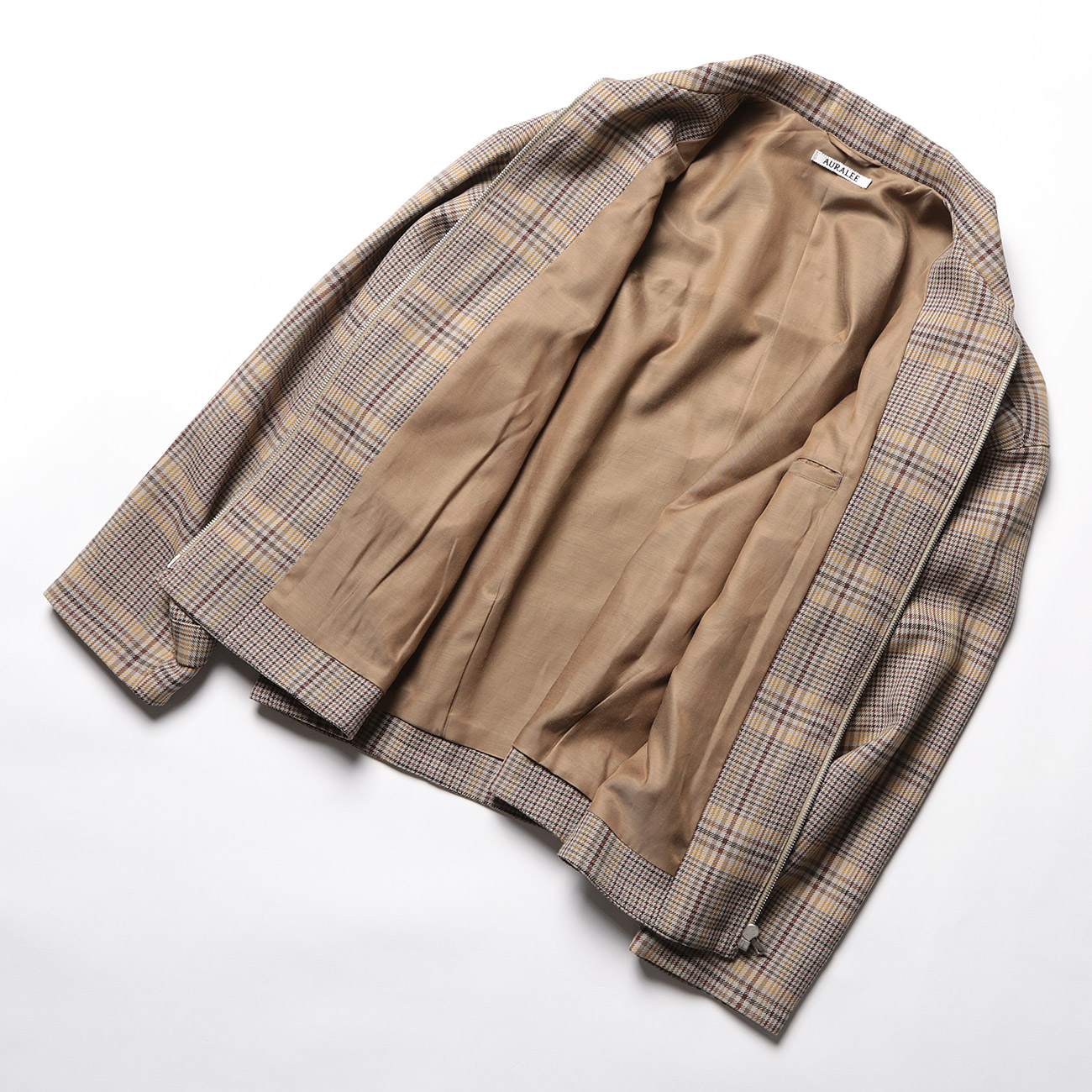 AURALEE－WOOL SERGE CHECK BLOUSON 4 07301857_5d4014784f64f.jpg