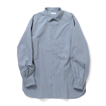 nanamica / ナナミカ | Regular Collar Striped Wind Shirt - Sax