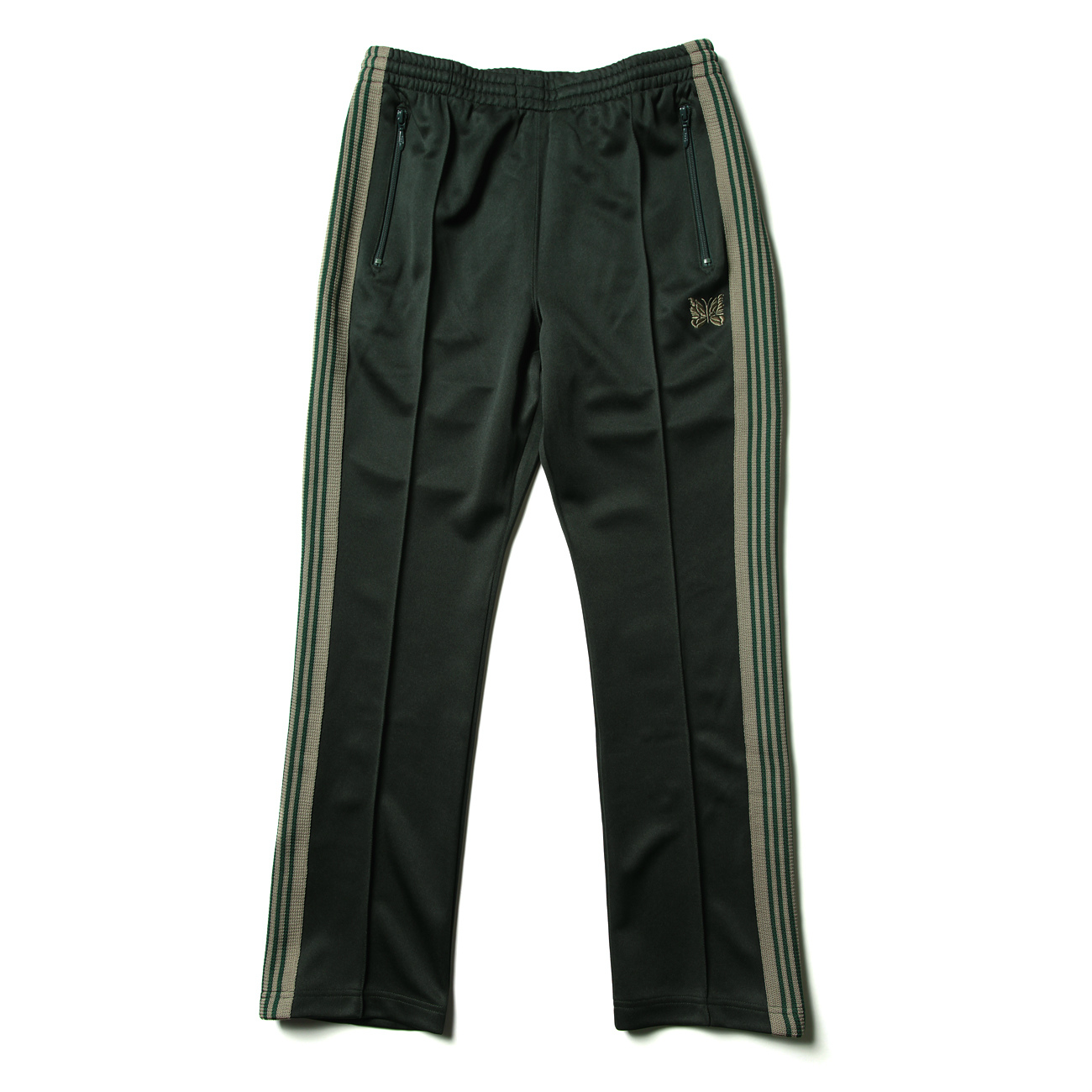 Needles / ニードルズ | Narrow Track Pant - Poly Smooth - Dk.Green ...