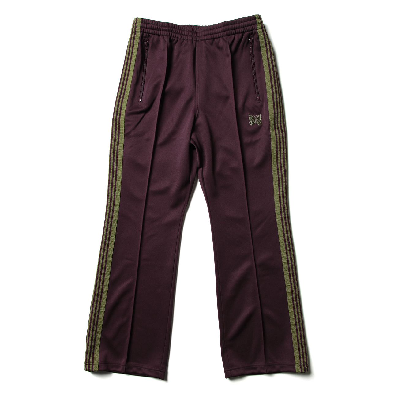 Needles / ニードルズ | Boot-Cut Track Pant - Poly Smooth - Maroon