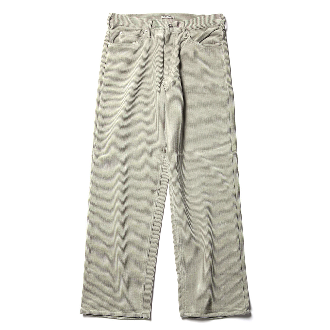 AURALEE / オーラリー | WASHED CORDUROY 5P PANTS - Light Green