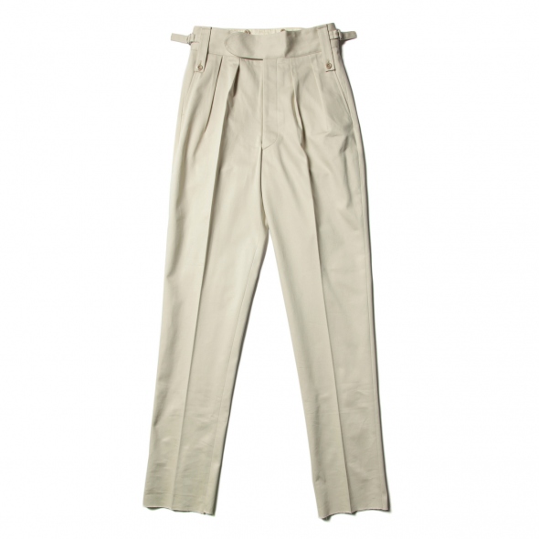 パンツ NEAT CONE CANVAS BELTLESS IVORY NEAT｜CONE CANVAS｜BELTLESS - IVORY｜PRODUCT｜Continuer Inc