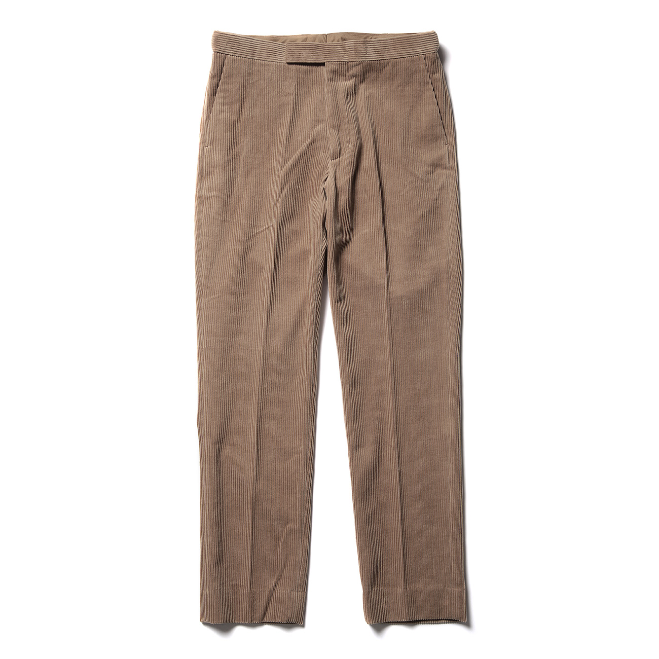 WASHED CORDUROY TAPERED SLACKS (メンズ) - Light Brown