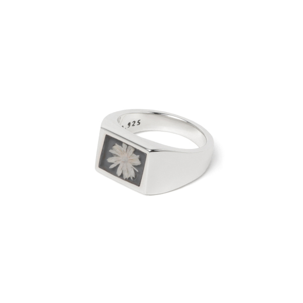 XOLO JEWELRY / ショロ ジュエリー | Signet with Gray Flower Ring