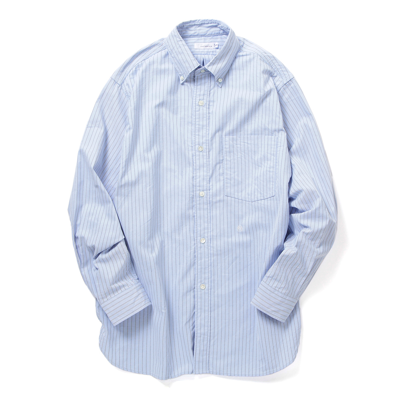 nanamica / ナナミカ | Button Down Stripe Wind Shirt - Sax | 通販