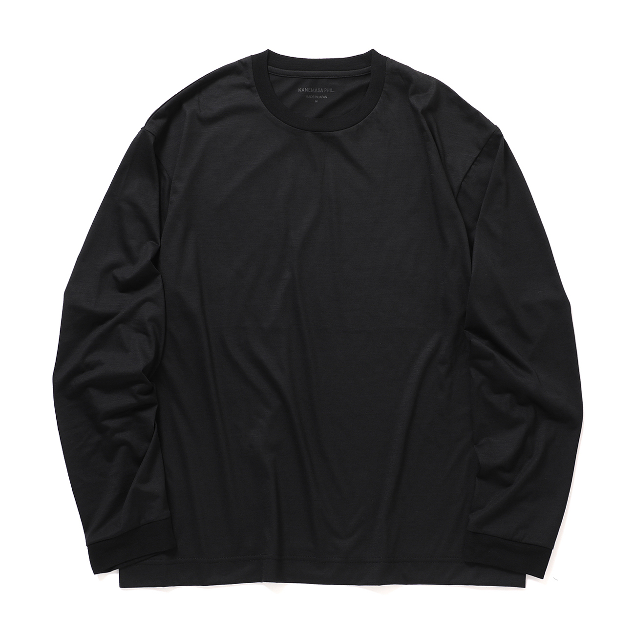 トップス KANEMASA PHIL. 36G WOOL TEE BLACK (M) KANEMASA PHIL.】36G WOOL TEE - BLACK | 公式通販サイト