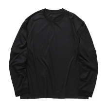 KANEMASA PHIL. / カネマサフィル | 36G Wool L/S Tee - Black (Night Black)