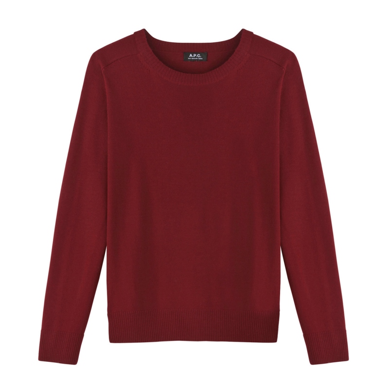 A.P.C. / アーペーセー|薄手メリノウールクルーネックセーター - Dark 