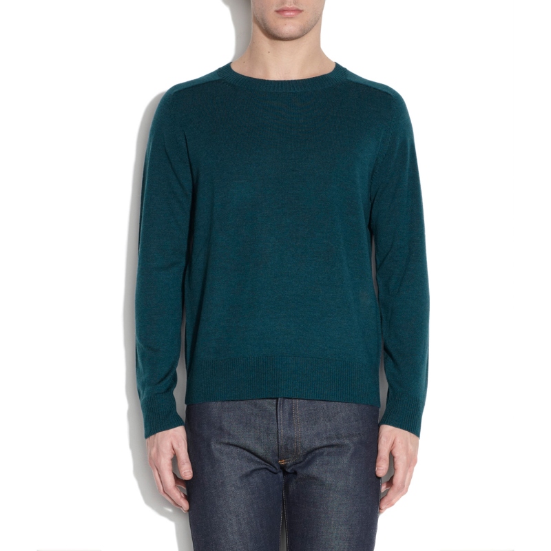 A.P.C. / アーペーセー|薄手メリノウールクルーネックセーター - Blue 