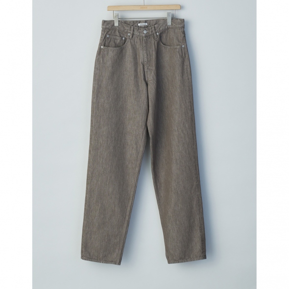 AURALEE / オーラリー | HARD TWIST BROWN DENIM WIDE PANTS (メンズ) - Mocha Brown |  通販 - 正規取扱店 | COLLECT STORE / コレクトストア