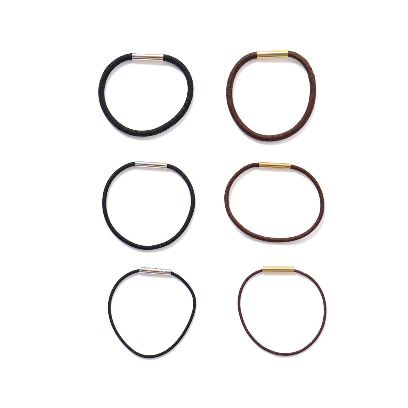 新品 N.HOOLYWOOD AC01peg RUBBER BK BROWN N.HOOLYWOOD - AC01peg HAIR RUBBER / BK / BROWN | Stripe