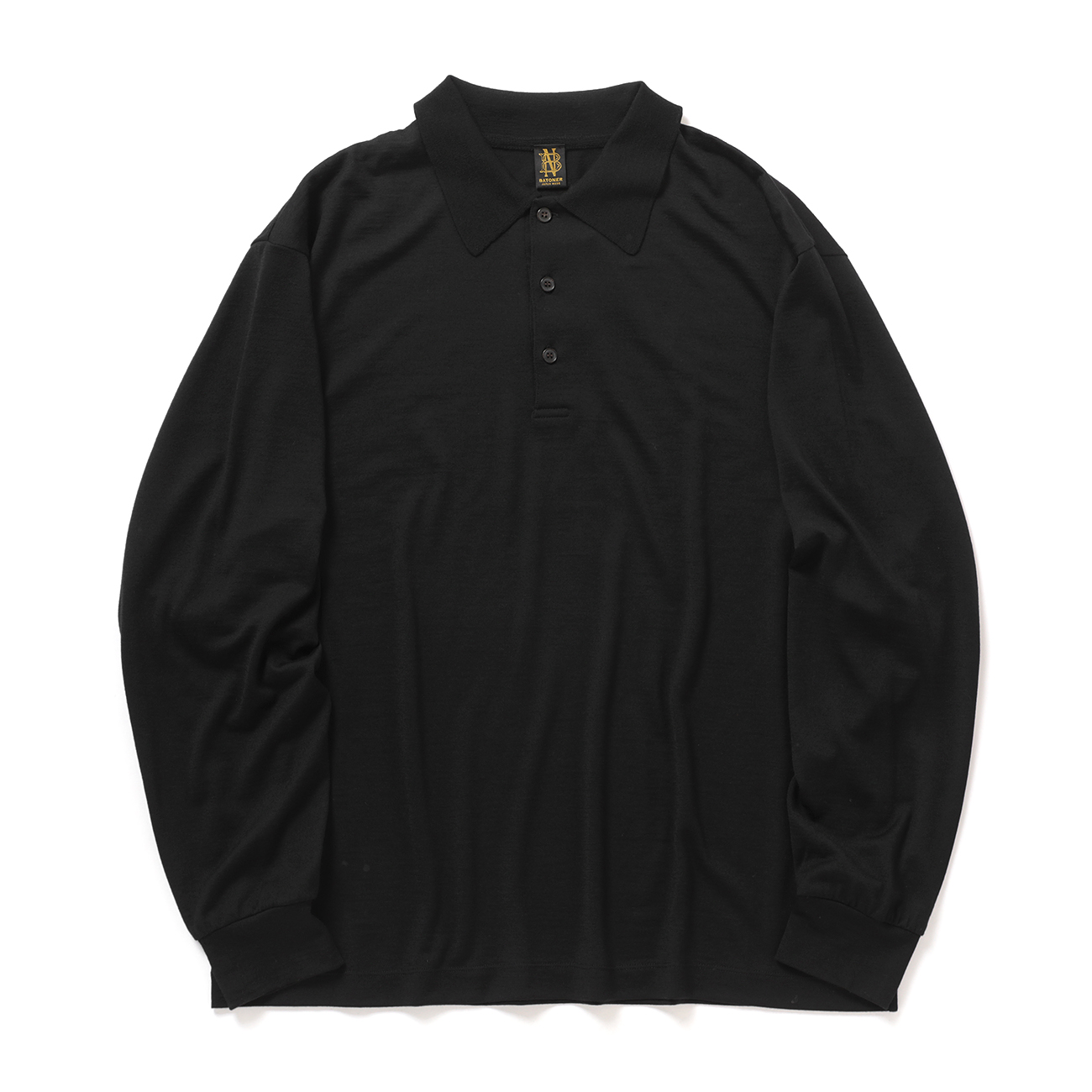 BATONER / バトナー | WOOL POLO LONG SLEEVE T-SHIRT (メンズ
