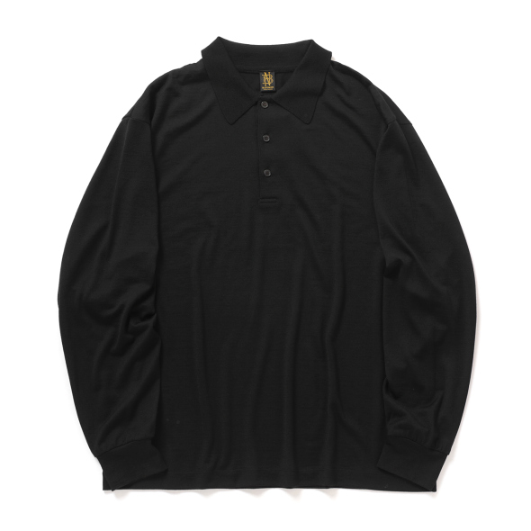 BATONER / バトナー | WOOL POLO LONG SLEEVE T-SHIRT (メンズ