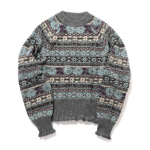 RhodolirioN / ロドリリオン | Fair Isle Sweater - H.Grey