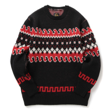 Needles / ニードルズ | Crew Neck Sweater - Tirolian - Black