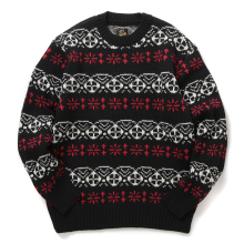 Needles / ニードルズ | Crew Neck Sweater - Nordic - Black