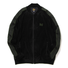 R.C. Track Jacket - C/Pe Velour - Black