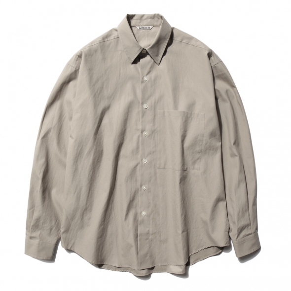 AURALEE / オーラリー | WASHED FINX TWILL BIG SHIRTS (メンズ) - Gray Beige | 通販 -  正規取扱店 | COLLECT STORE / コレクトストア