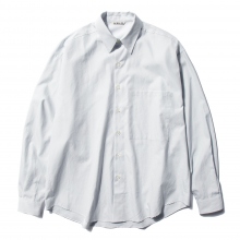 オーラリー FINX TWILL BIG SHIRT ライトグレー 3 up9 AURALEE / オーラリー | WASHED FINX TWILL BIG SHIRTS (メンズ