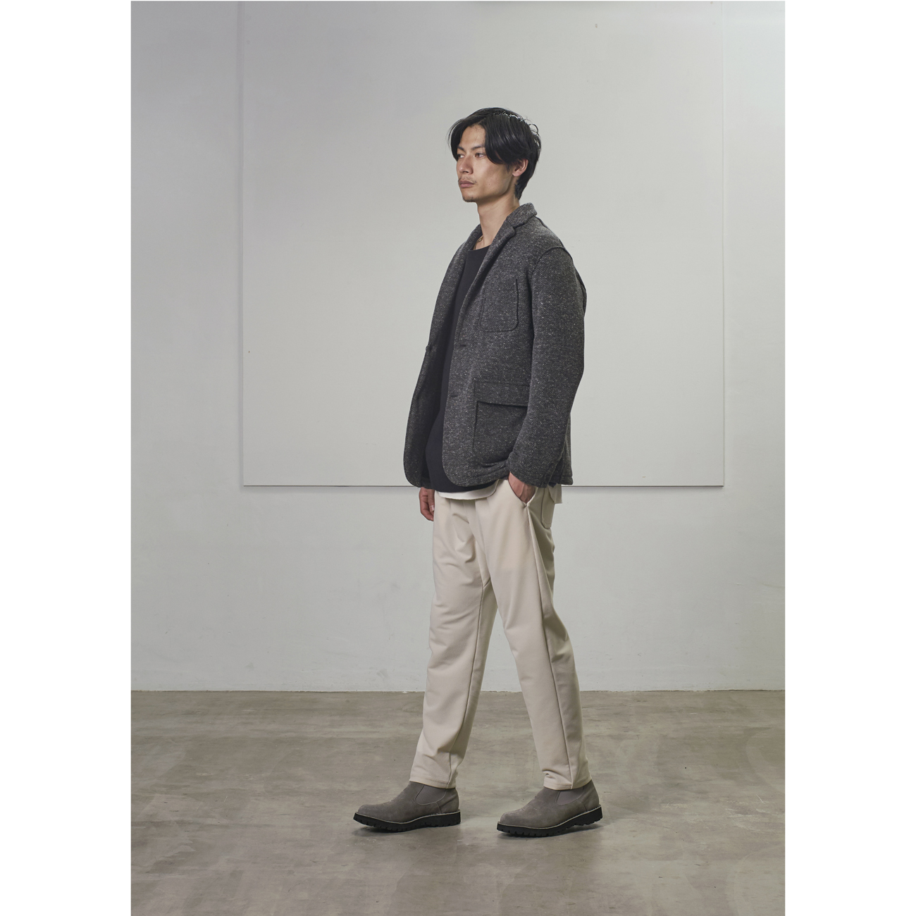 CURLY &frasl; カーリー | BLEECKER 2B JACKET Herringbone - Black Hb