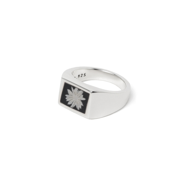 XOLO JEWELRY / ショロ ジュエリー | Signet with Black Flower