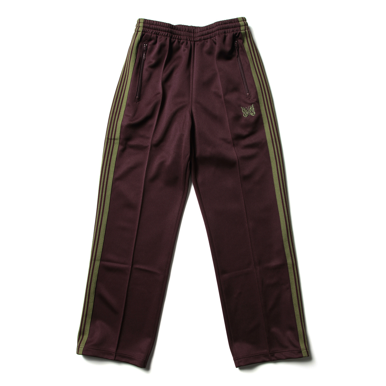 パンツ Needles Track Pant Poly Smooth Maroon Needles Narrow Track Pant Poly Smooth Maroon sale