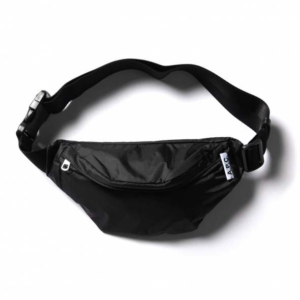 バッグ A.P.C. BANANE ULTRA LIGHT A.P.C. / アーペーセー | ウルトラライトヒップバッグ - Black | 通販