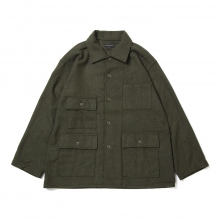 Solid Poly Wool Flannel - Olive