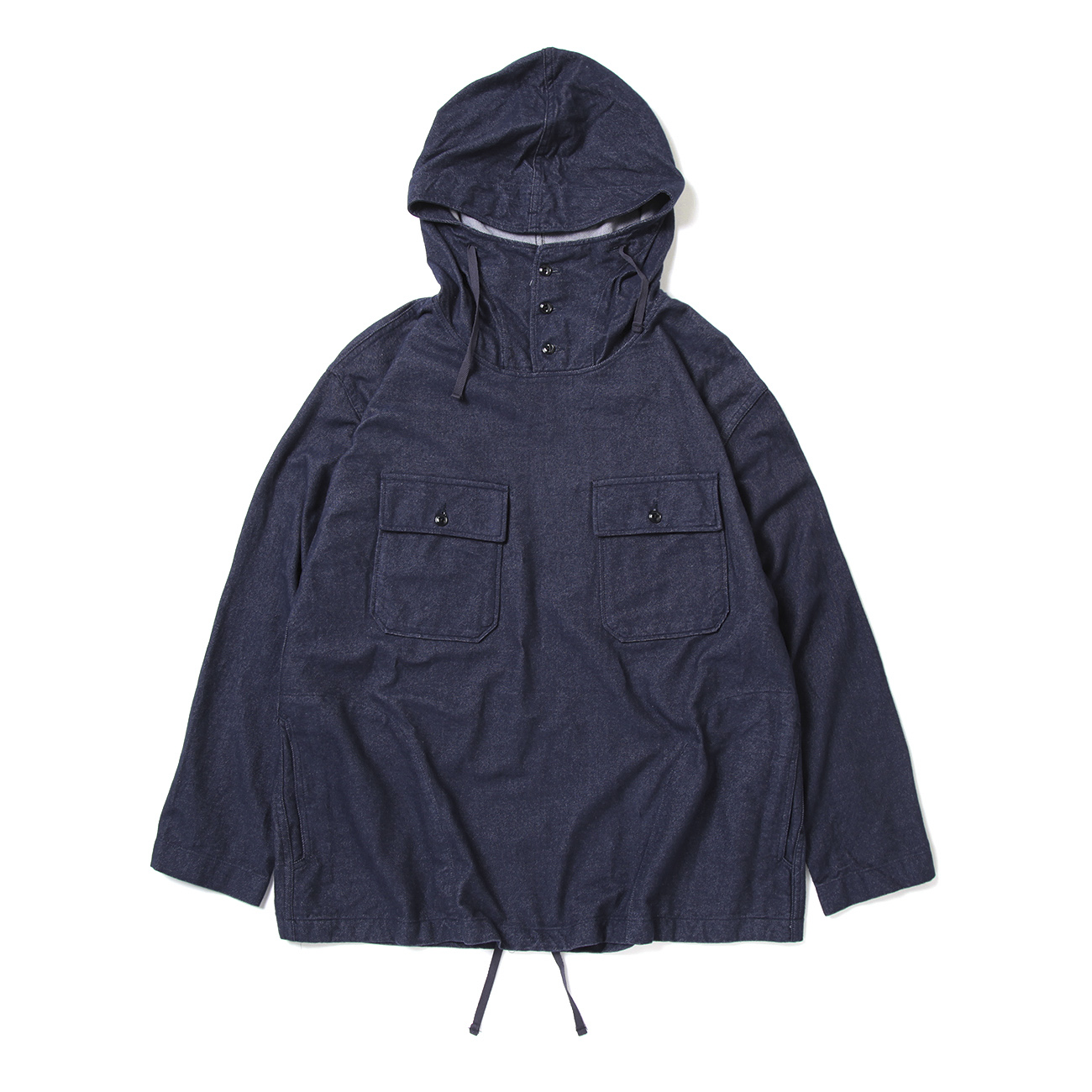 Cagoule Shirt - Cotton Denim Flannel - Indigo