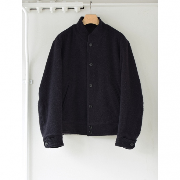 COMOLI / コモリ | ナッピングウール ライダージャケット - Navy ...