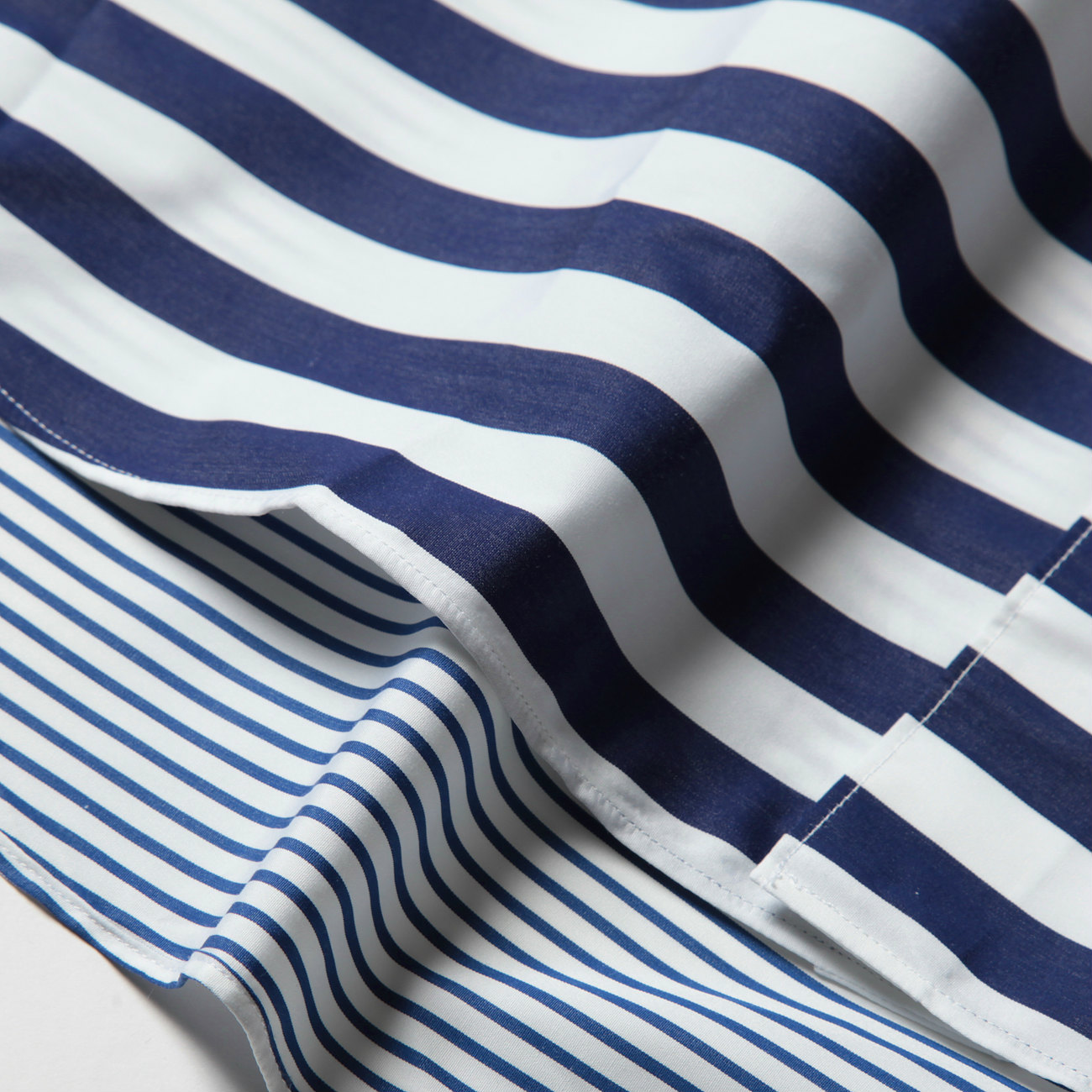 FOREVER / Wide Classic - yarn dyed cotton stripe poplin shape 1 - Stripe /  Mix 1