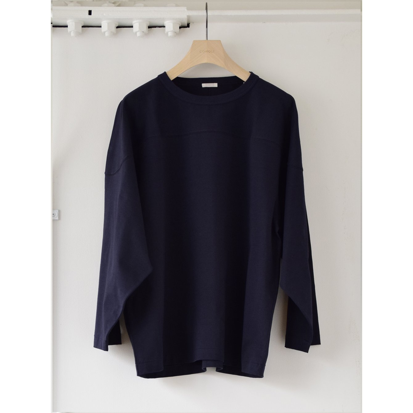 COMOLI / コモリ | フットボール Tシャツ - Navy | 通販 - 正規取扱店