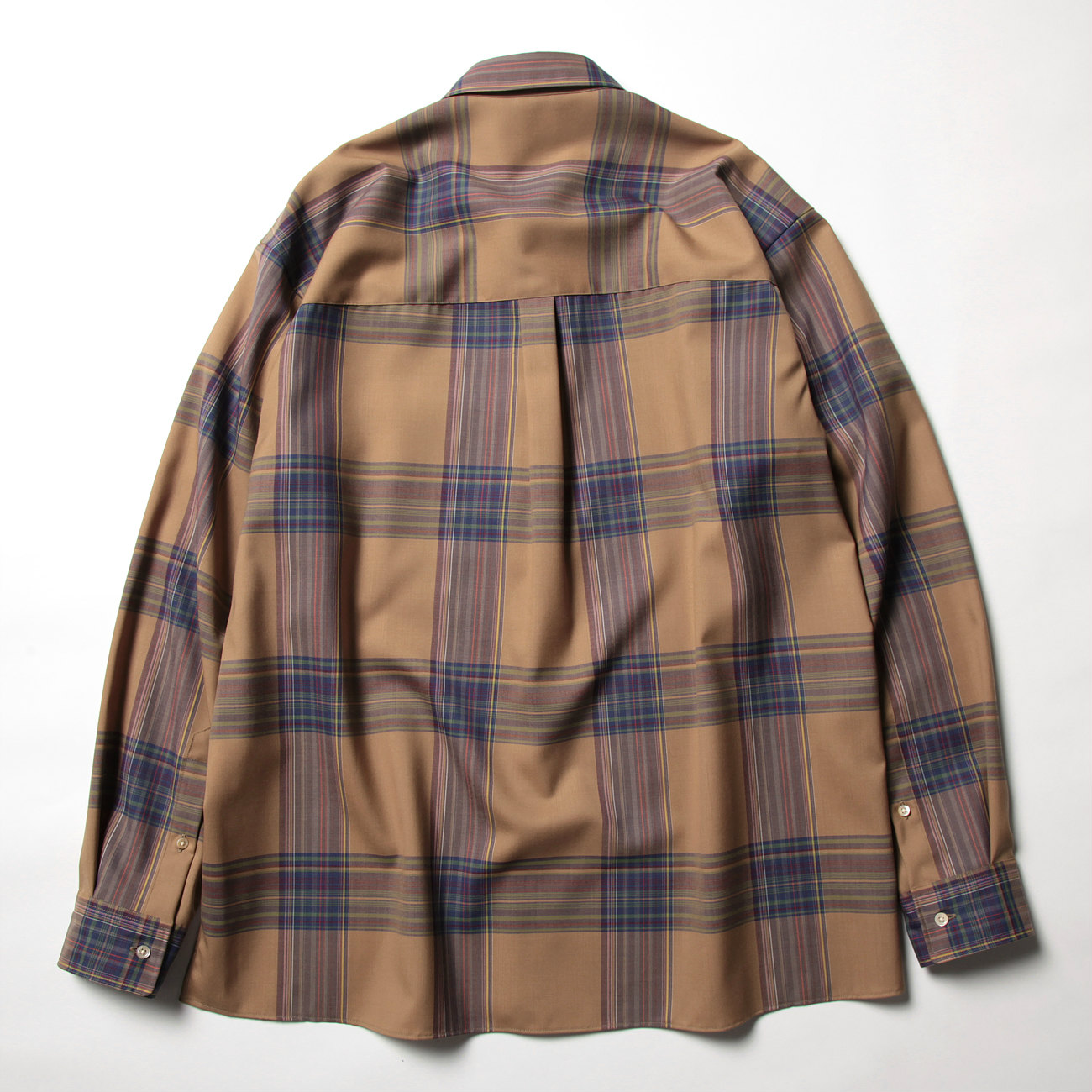 AURALEE / オーラリー | SUPER LIGHT WOOL CHECK SHIRTS (メンズ) - Light Brown Check |  通販 - 正規取扱店 | COLLECT STORE / コレクトストア