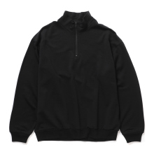 LIGHT WOOL SWEAT HALF ZIP P/O (メンズ) - Black