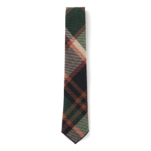 ENGINEERED GARMENTS / エンジニアドガーメンツ | Neck Tie - Heavy Wool Plaid - Navy / Brown