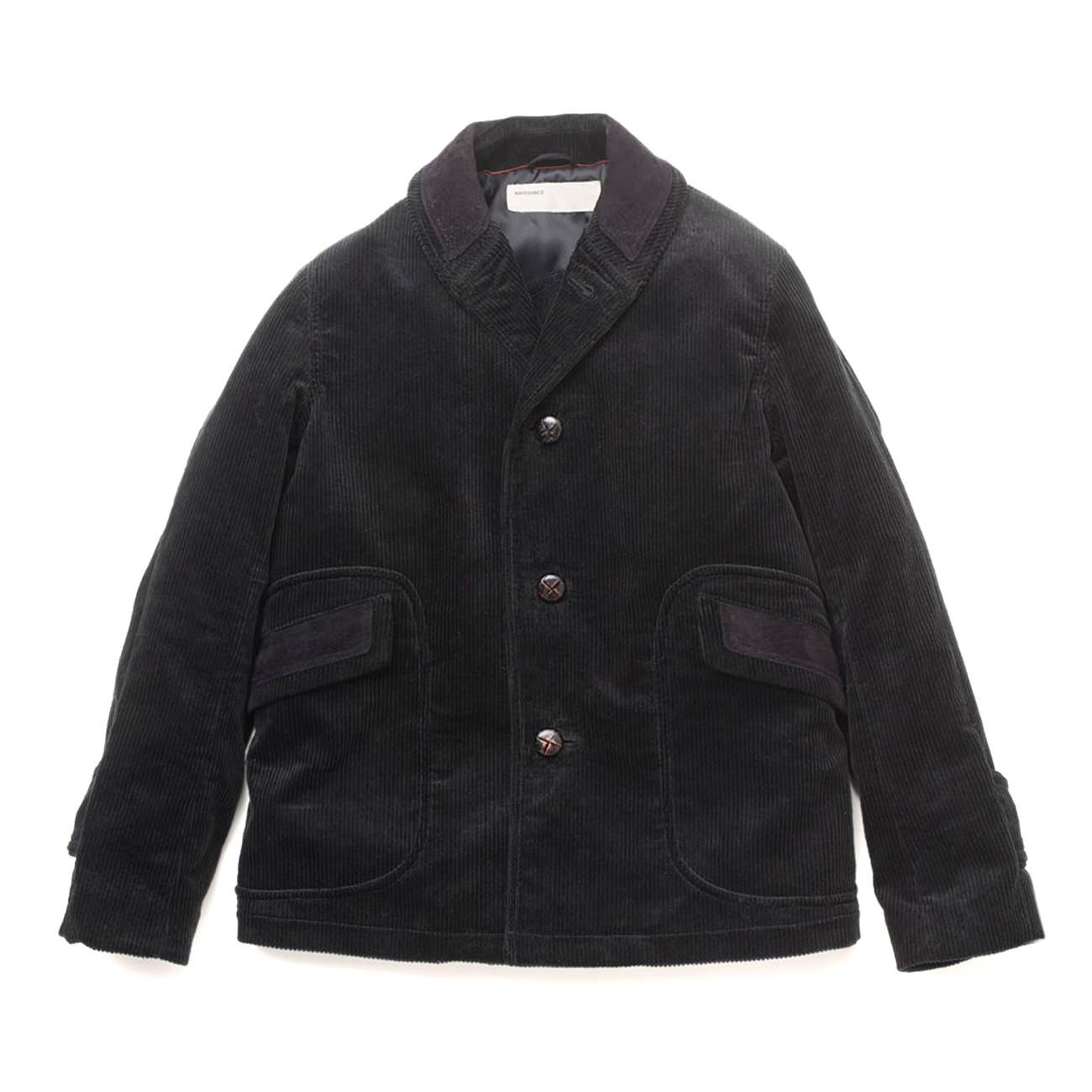NAISSANCE / ネサーンス|SHAWL COLLAR CORDUROY JACKET - Black NAISSANCE / ネサーンス|SHAWL COLLAR CORDUROY JACKET - Black