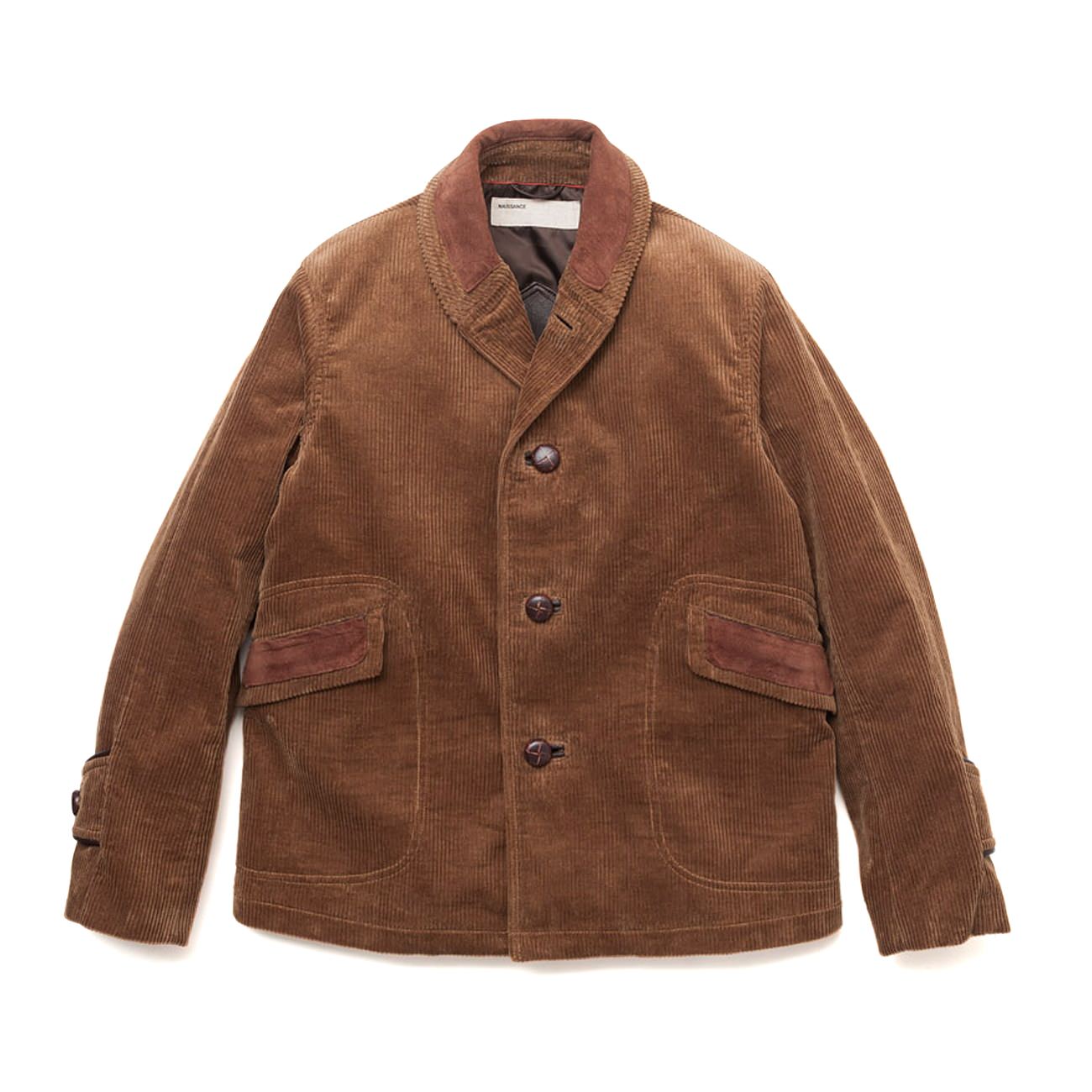 NAISSANCE / ネサーンス|SHAWL COLLAR CORDUROY JACKET - Beige | 通販