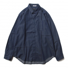 ENGINEERED GARMENTS / エンジニアドガーメンツ | Combo Short Collar Shirt - 4.5oz Denim Shirting - Indigo