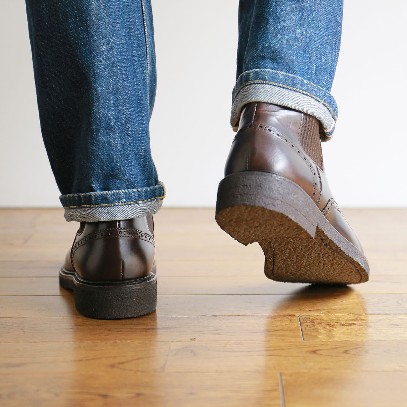 A.P.C. ブラウンレザーブーツ A.P.C. / アーペーセー|Brogue ブーツ - Marrons glaces | 通販 - 正規