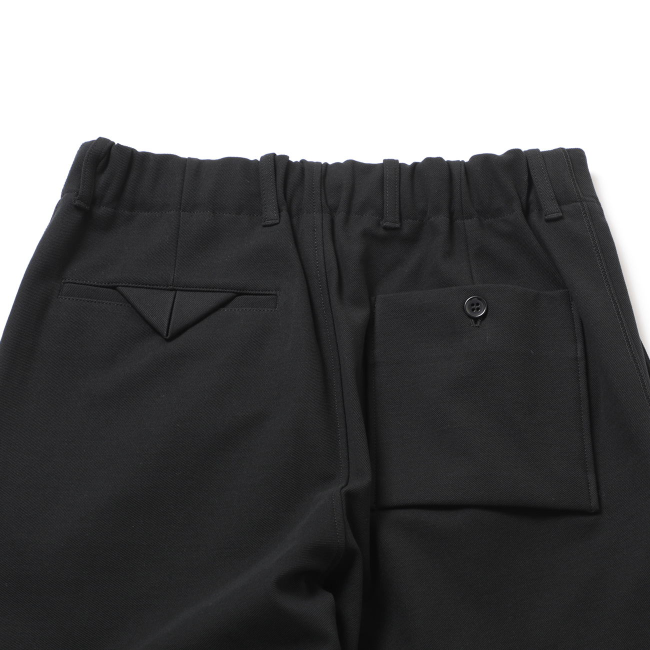 CURLY / カーリー | KNIT CHINO-CLOTH PANTS (STRAIGHT) - Black