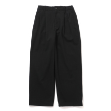 CURLY / カーリー | KNIT CHINO-CLOTH PANTS (WIDE) - Black