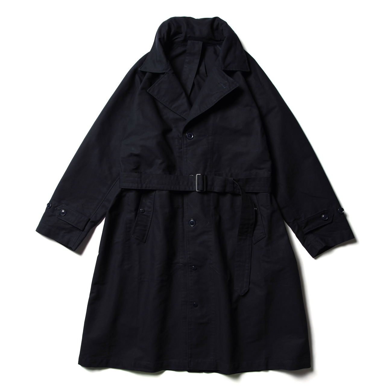 Drizzler Coat - Cotton Double Cloth - Navy