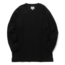 CURLY / カーリー | HIGH-GAUGE T/C TEE (L/S) - Black