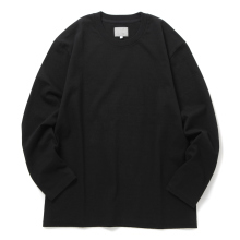 CURLY / カーリー | ROUND BODY COTTON TEE (L/S) - Black