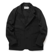 SOLID DOUBLE-KNIT JACKET - Black