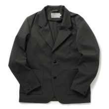 SOLID DOUBLE-KNIT JACKET - Charcoal