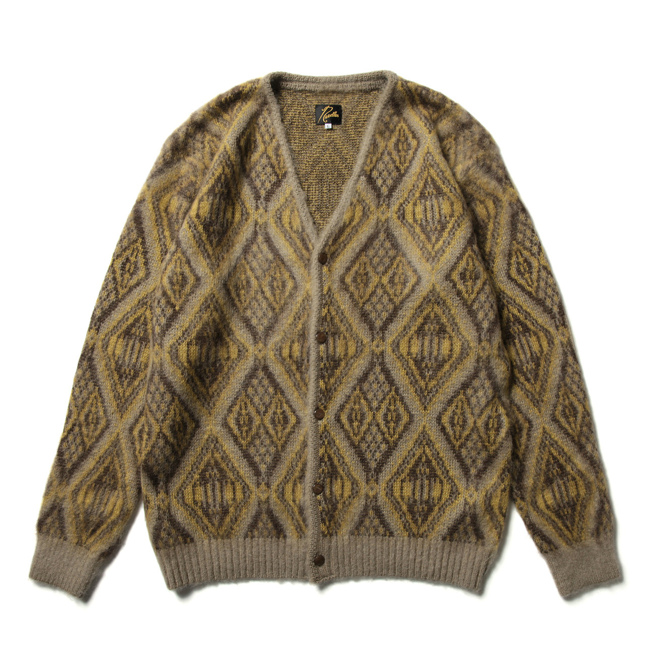 Needles / ニードルズ | Mohair Cardigan - Geometric Diamond - Beige  