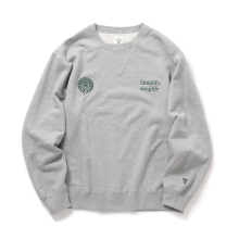 South2 West8 / サウスツーウエストエイト | Emb. Crew Neck Sweat Shirt - Cotton French Terry - H.Grey